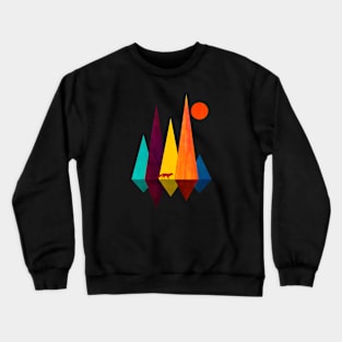 Fox and mountains Crewneck Sweatshirt